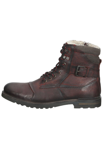 Bugatti Stiefelette Leder Dunkelrot - surf4shoes