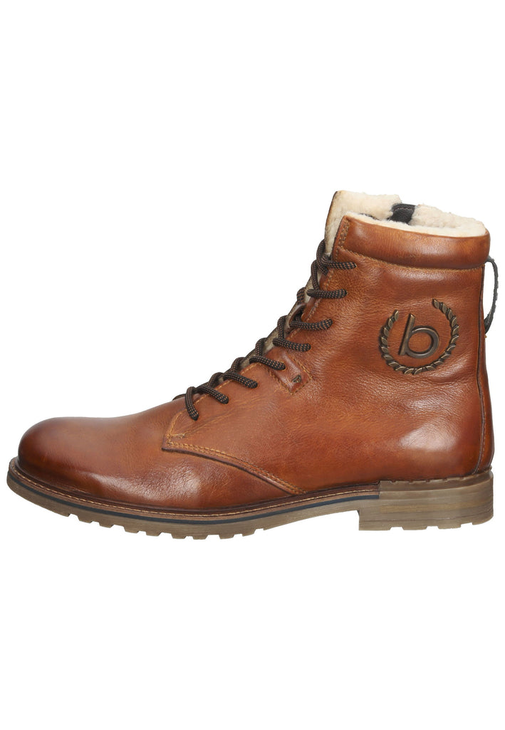 Bugatti Stiefelette Nappaleder Cognac Warmfutter - surf4shoes