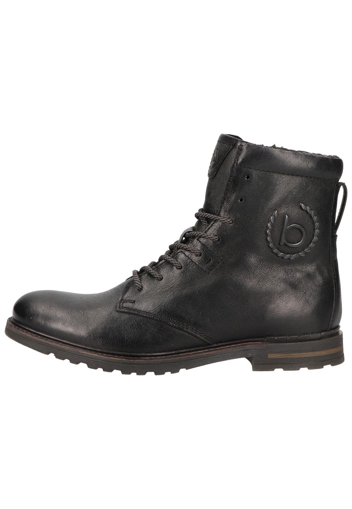 Bugatti Stiefelette Leder Schwarz Warmfutter - surf4shoes