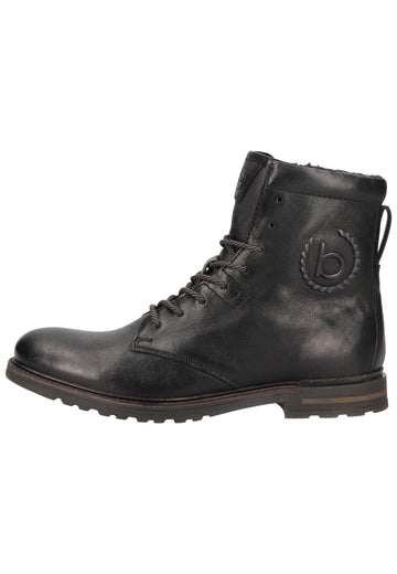 Bugatti Stiefelette Leder Schwarz Warmfutter - surf4shoes