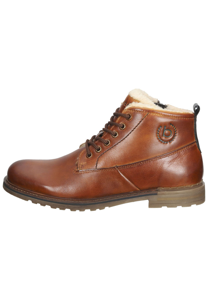 Bugatti Stiefelette Nappaleder Cognac Warmfutter - surf4shoes