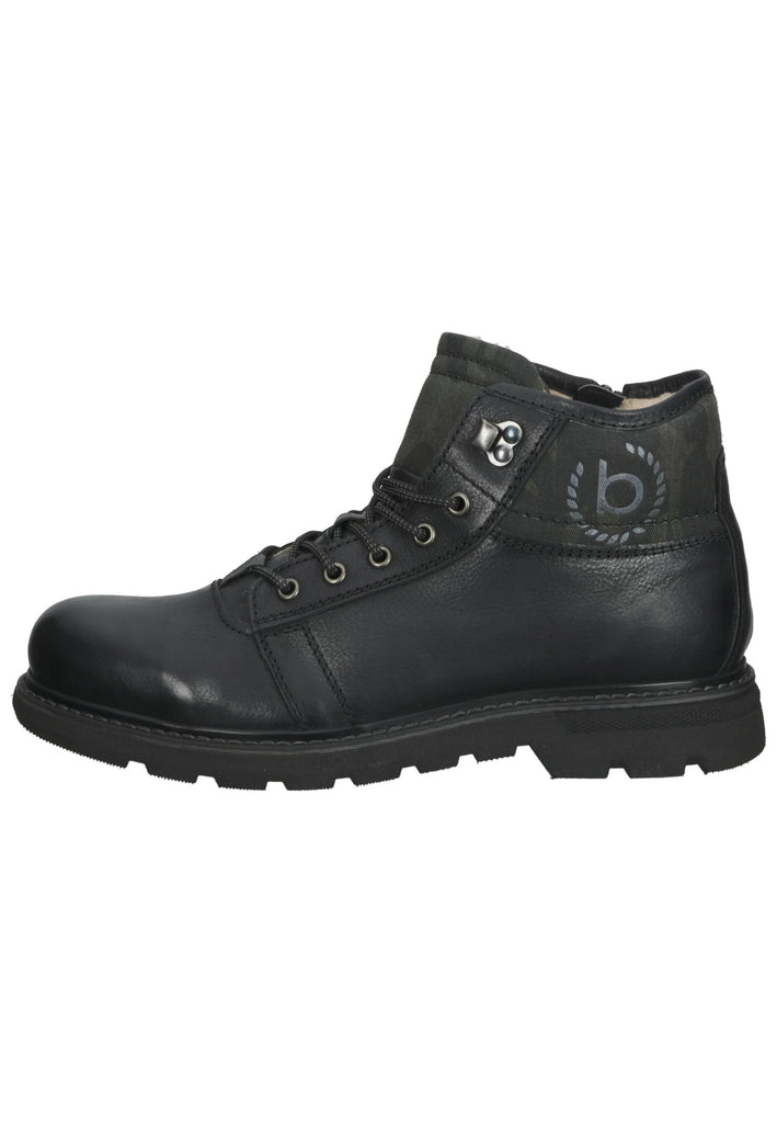 Bugatti Stiefelette Nappaleder Schwarz - surf4shoes