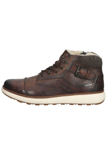 Bugatti Stiefelette Leder Dunkelbraun Warmfutter - surf4shoes