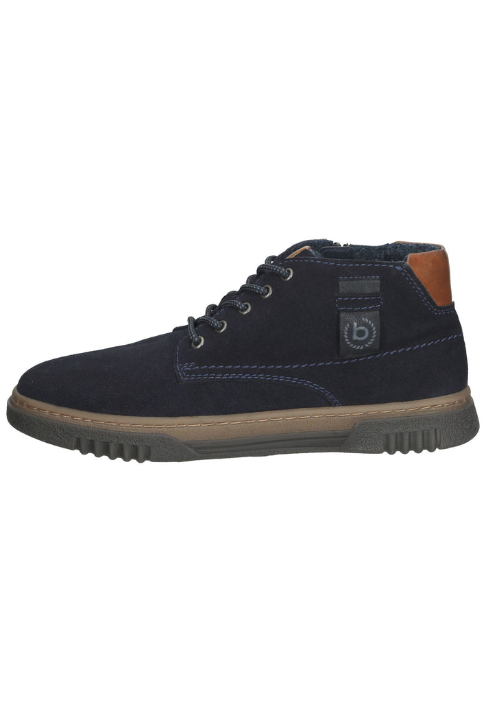 Bugatti Stiefelette Veloursleder Dunkelblau - surf4shoes