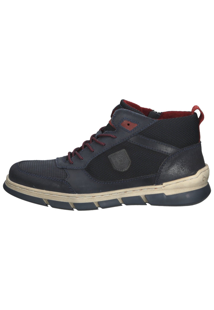 Bugatti Stiefelette Leder/Textil Dunkelblau - surf4shoes