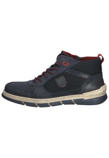 Bugatti Stiefelette Leder/Textil Dunkelblau - surf4shoes