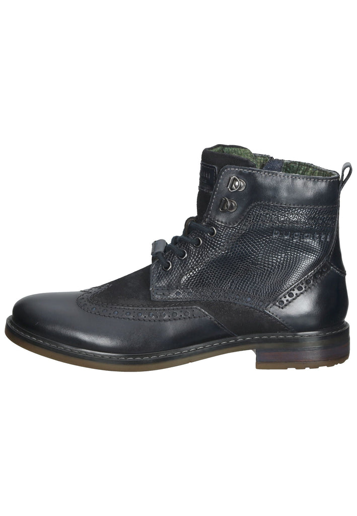 Bugatti Stiefelette Leder Dunkelblau - surf4shoes