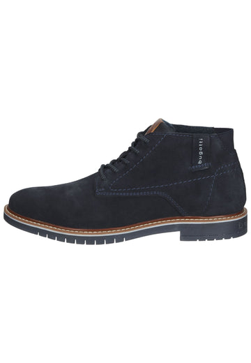Bugatti Stiefelette Veloursleder Dunkelblau - surf4shoes