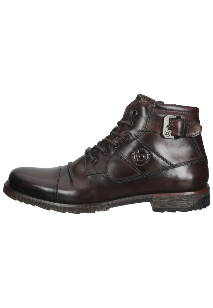 Bugatti Stiefelette Glattleder Dunkelbraun - surf4shoes