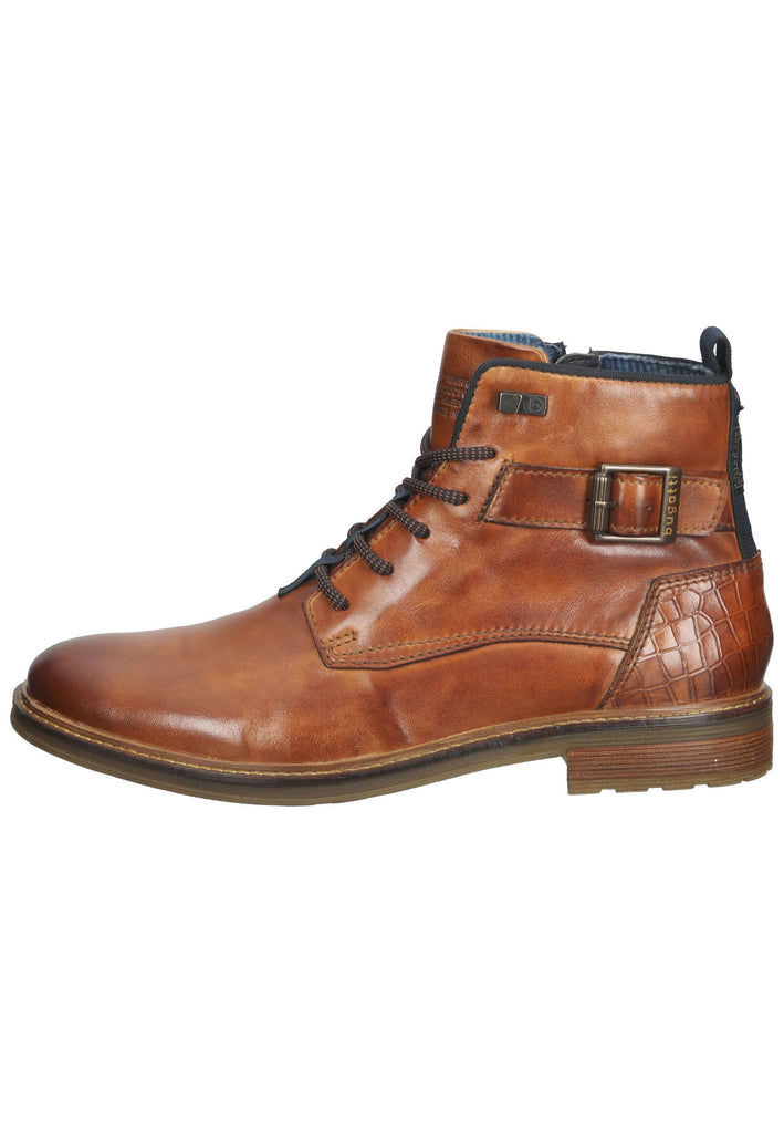 Bugatti Stiefelette Nappaleder Cognac - surf4shoes