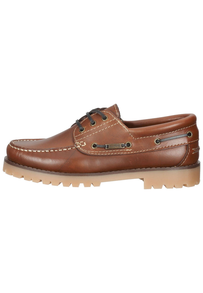 Bugatti Halbschuhe Leder Cognac - surf4shoes