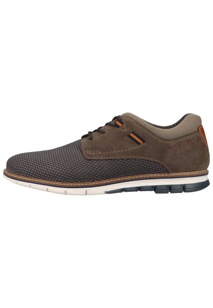 Bugatti Halbschuhe Veloursleder/Textil Grau/Braun - surf4shoes