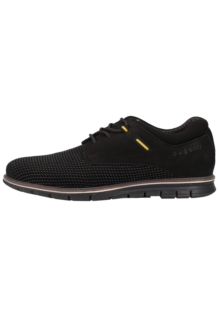 Bugatti Halbschuhe Nubukleder/Textil Schwarz - surf4shoes