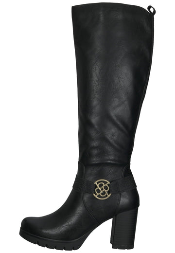 Bugatti Stiefel Lederimitat Croco Black - surf4shoes