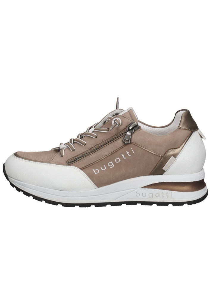 Bugatti Sneaker Veloursleder Weiß/Beige - surf4shoes