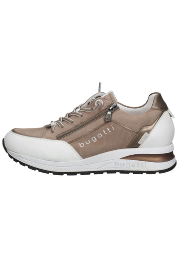 Bugatti Sneaker Veloursleder Weiß/Beige - surf4shoes