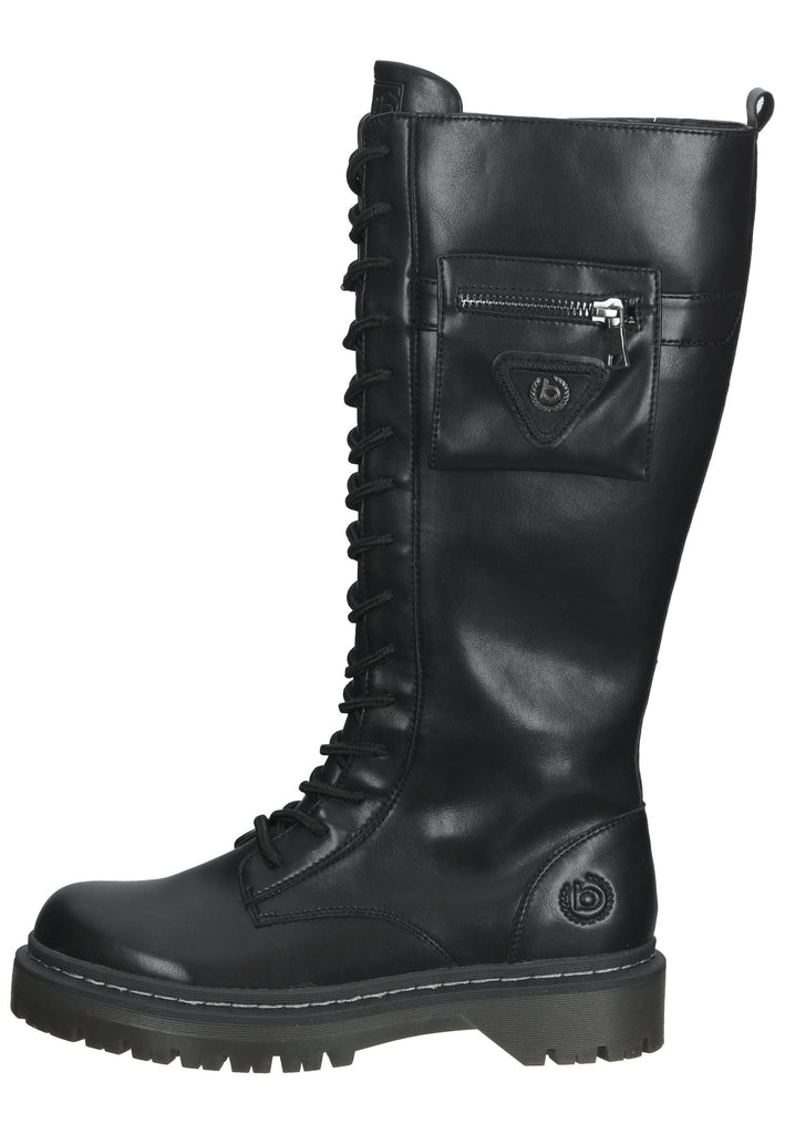Bugatti Stiefel Lederimitat Schwarz - surf4shoes