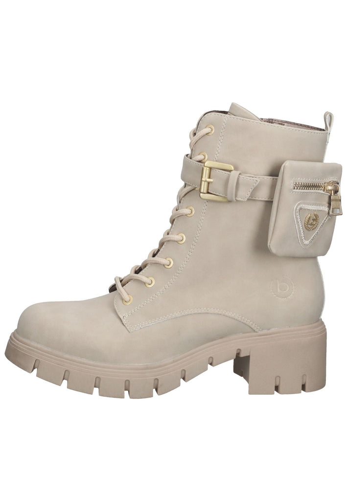 Bugatti Stiefelette Lederimitat Beige Warmfutter - surf4shoes