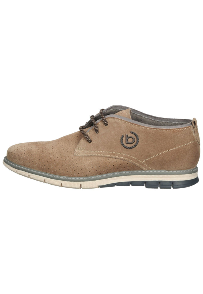 Bugatti Halbschuhe Veloursleder Beige - surf4shoes