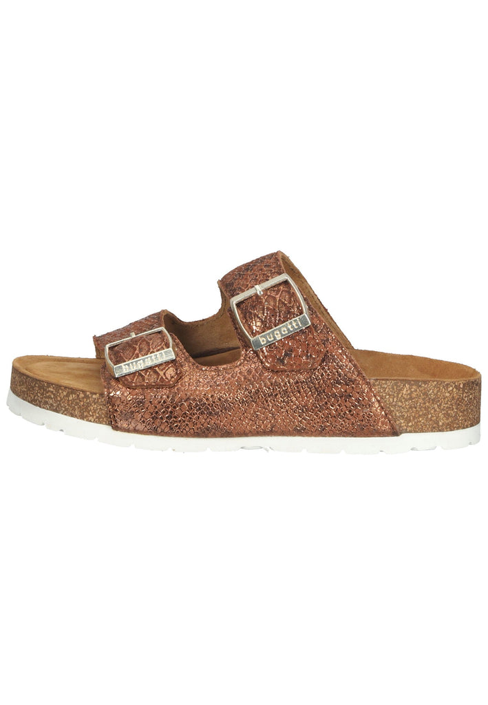 Bugatti Pantoletten Leder Braun - surf4shoes