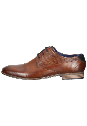 Bugatti Businessschuhe Glattleder Cognac - surf4shoes