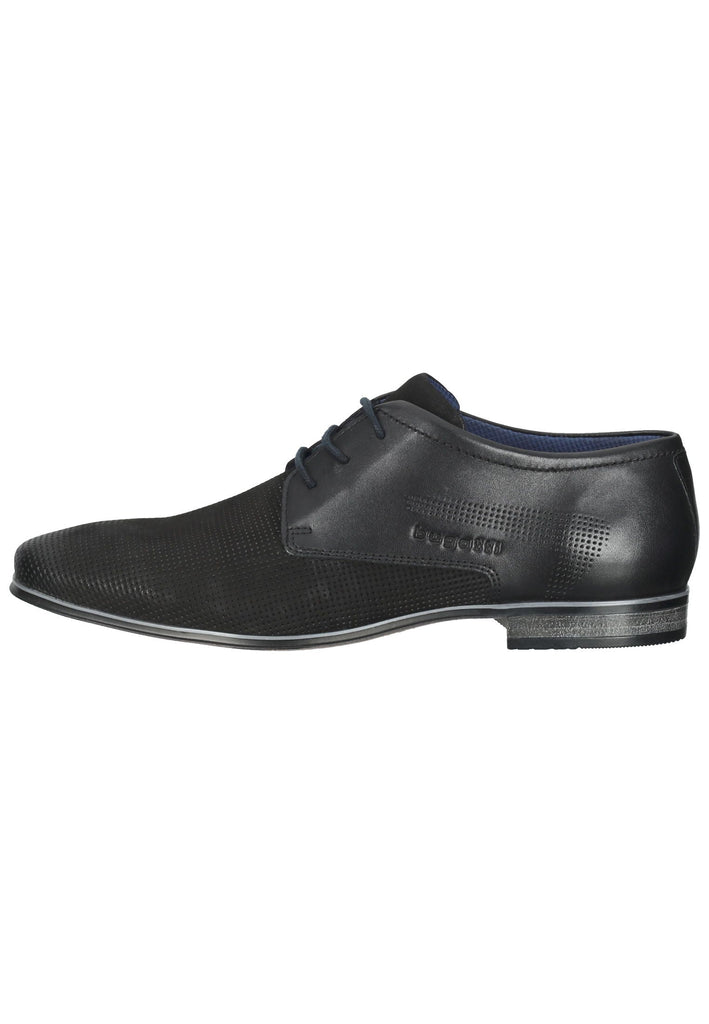 Bugatti Businessschuhe Nubukleder Schwarz - surf4shoes