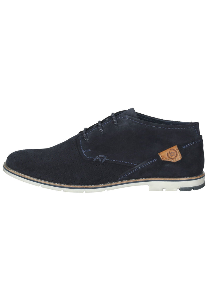 Bugatti Businessschuhe Veloursleder Dunkelblau - surf4shoes