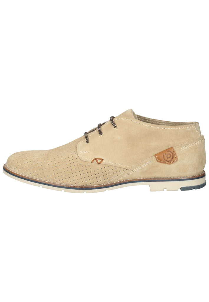 Bugatti Businessschuhe Veloursleder Beige - surf4shoes