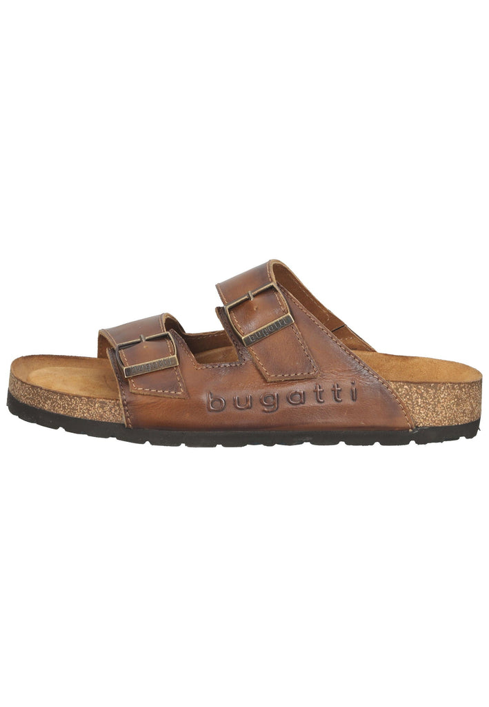 Bugatti Pantoletten Glattleder Mittelbraun - surf4shoes