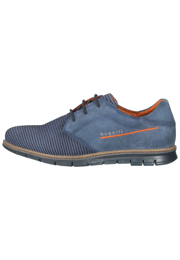 Bugatti Businessschuhe Veloursleder/Textil Blau - surf4shoes