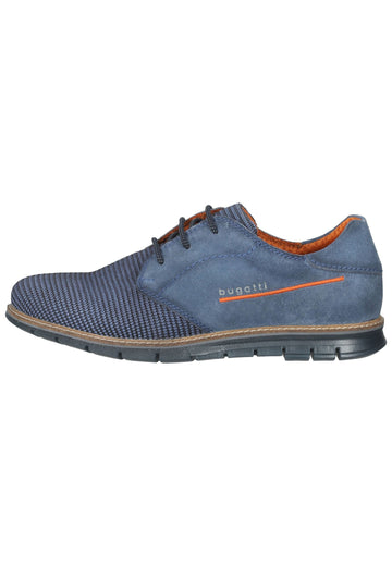 Bugatti Businessschuhe Veloursleder/Textil Blau - surf4shoes