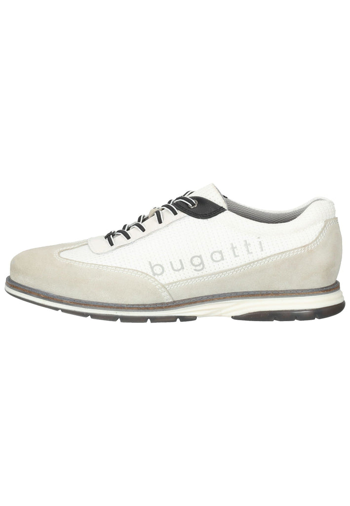 Bugatti Halbschuhe Veloursleder/Textil Weiß/Beige - surf4shoes