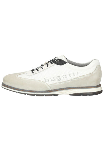 Bugatti Halbschuhe Veloursleder/Textil Weiß/Beige - surf4shoes