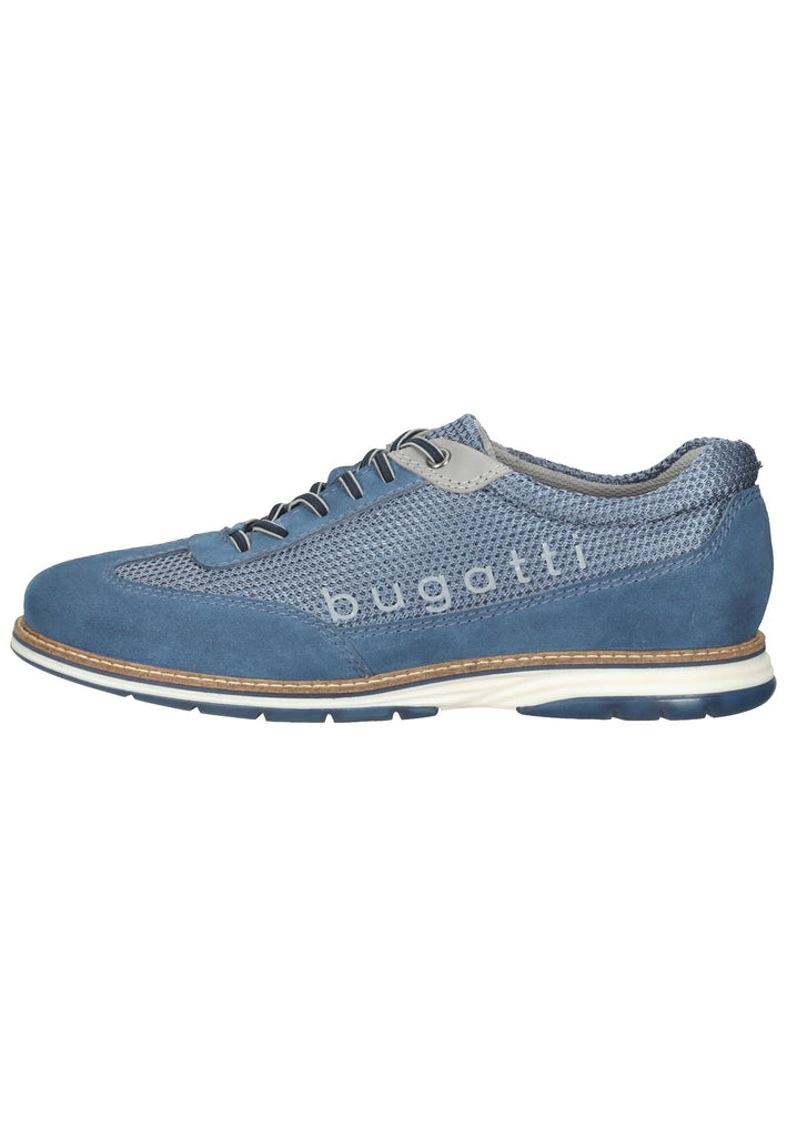 Bugatti Halbschuhe Veloursleder/Textil Mittelblau - surf4shoes