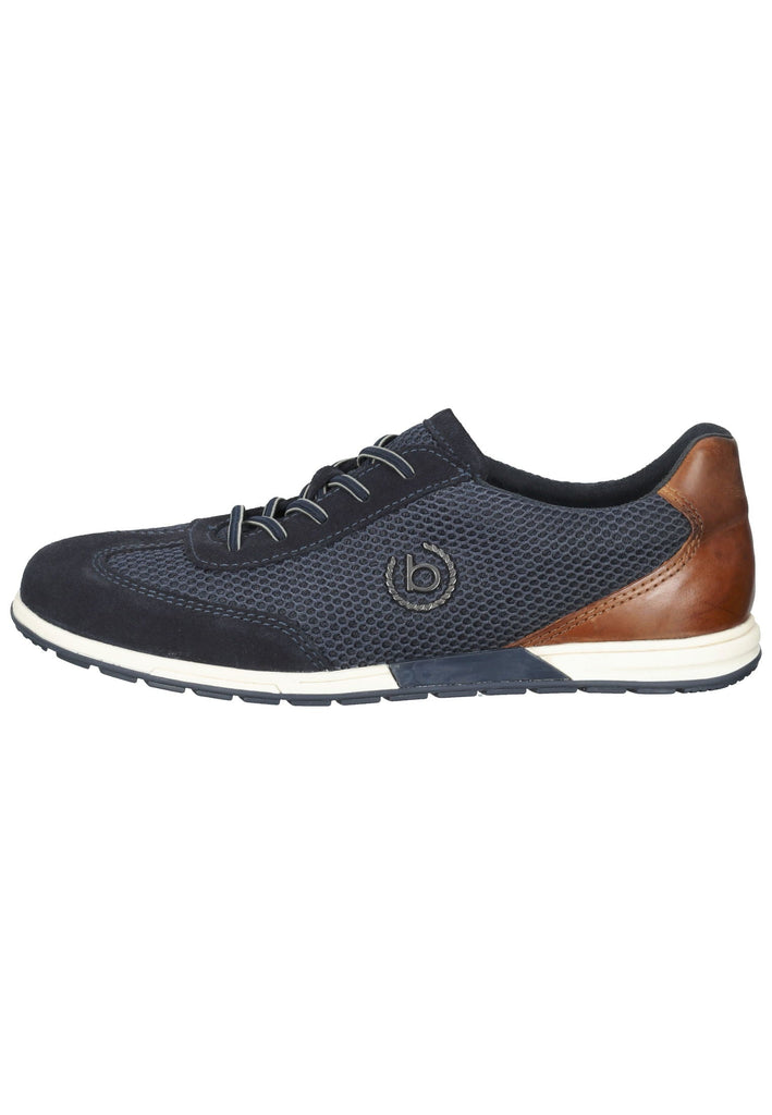 Bugatti Sneaker Veloursleder/Textil Dunkelblau/Braun - surf4shoes