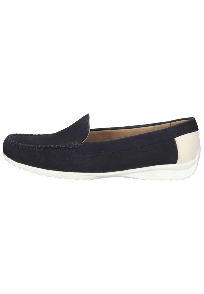 Bugatti Slipper Leder Blau/Weiß - surf4shoes