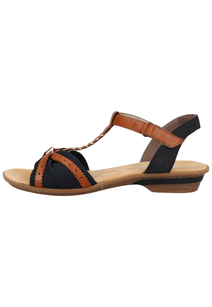 Rieker Sandalen Lederimitat Pazifik - surf4shoes