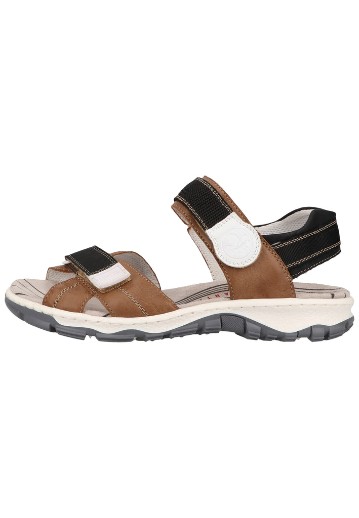 Rieker Sandalen Lederimitat/Textil Braun - surf4shoes