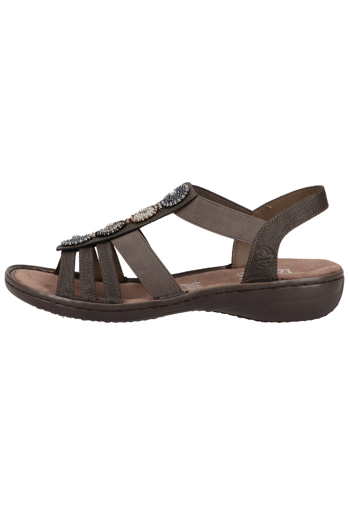 Rieker Sandalen Lederimitat Basalt - surf4shoes
