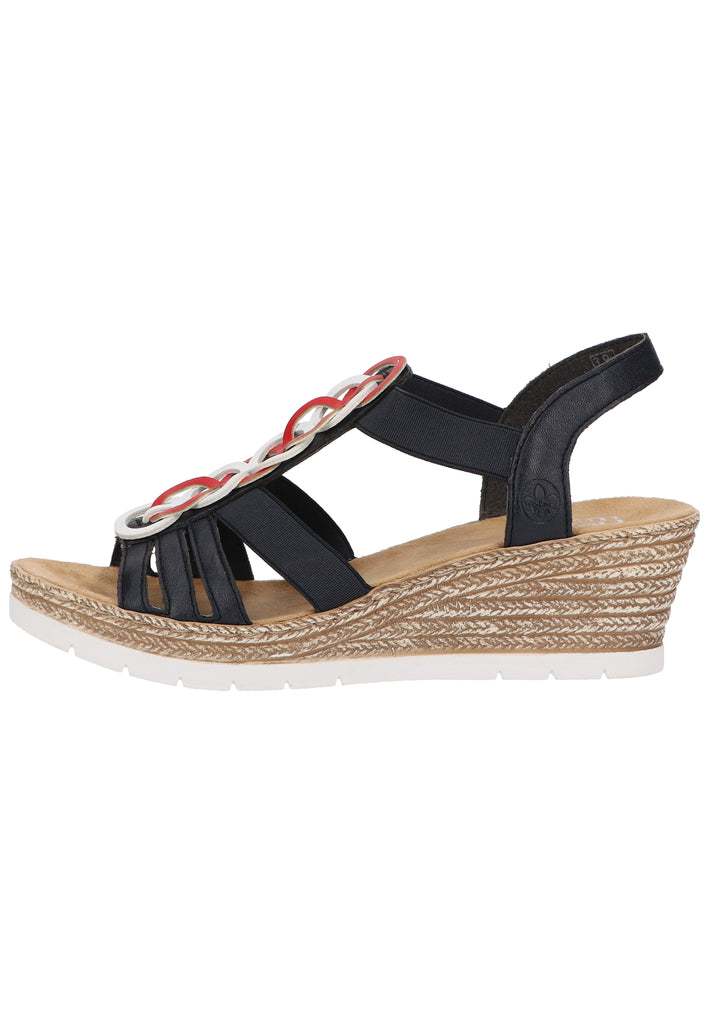 Rieker Sandalen Lederimitat Pazifik - surf4shoes