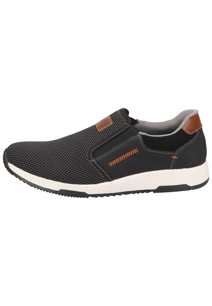 Rieker Sneaker Lederimitat/Textil Grau/Schwarz - surf4shoes