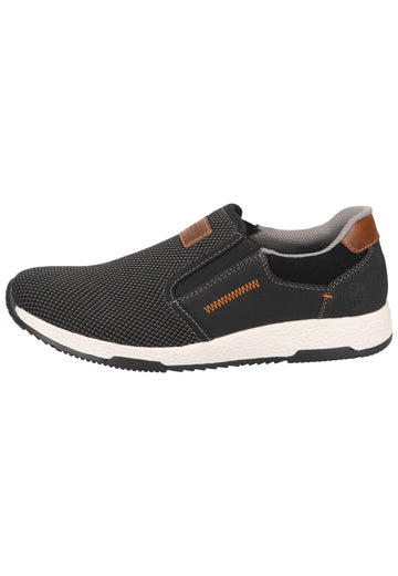 Rieker Sneaker Lederimitat/Textil Grau/Schwarz - surf4shoes