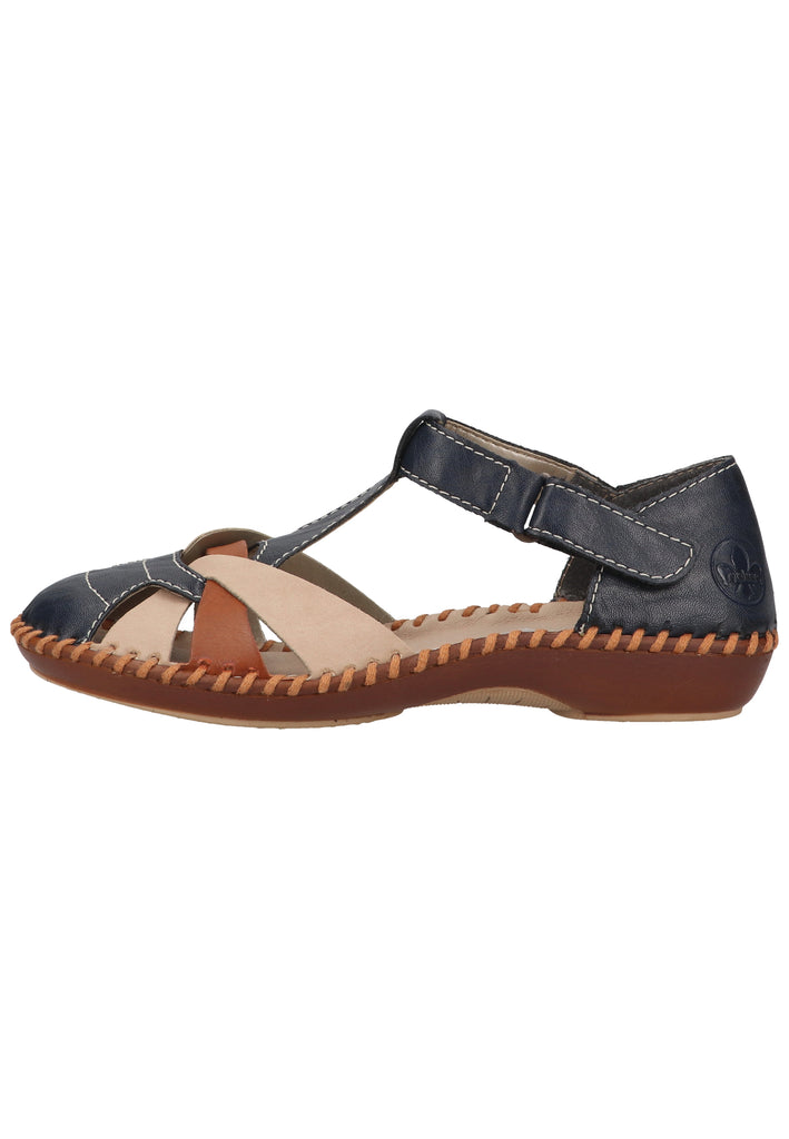 Rieker Sandalen Lederimitat Pazifik - surf4shoes