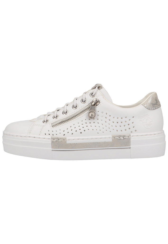 Rieker Sneaker Lederimitat Weiß - surf4shoes