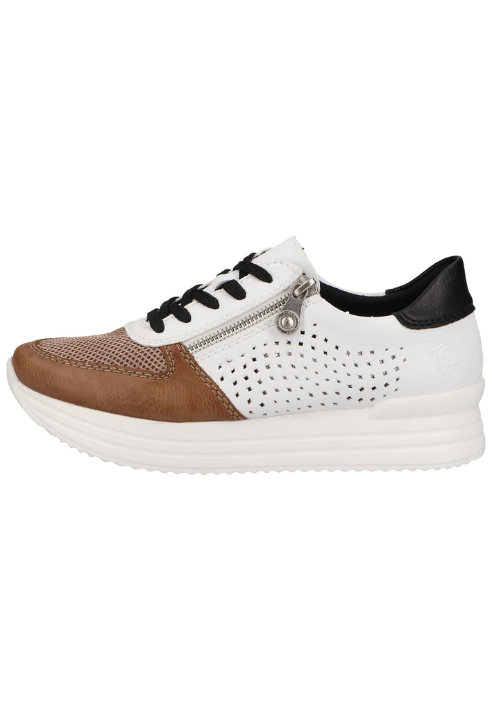 Rieker Sneaker Lederimitat Weiß - surf4shoes