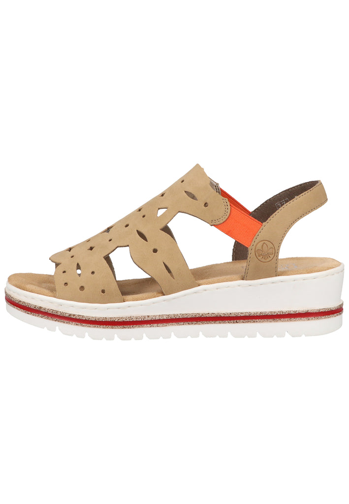 Rieker Sandalen Lederimitat Sand - surf4shoes