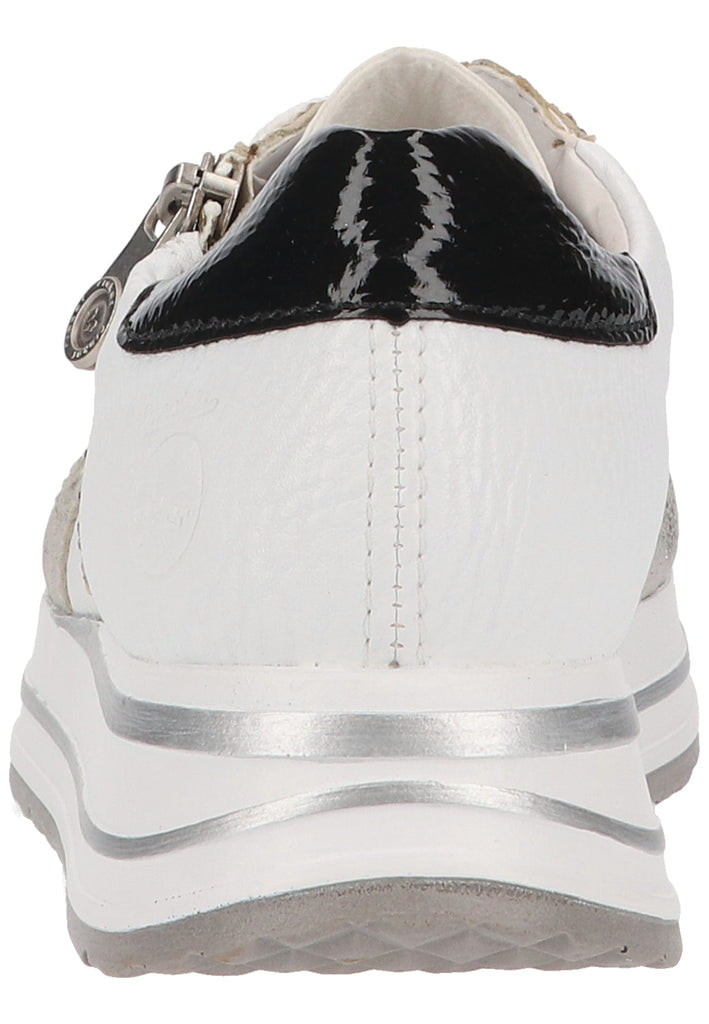 Rieker Sneaker Lederimitat Weiß/Silber - surf4shoes
