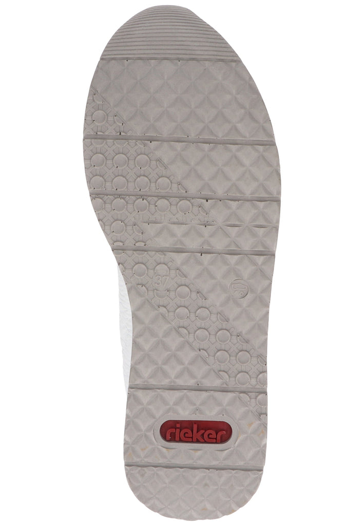 Rieker Sneaker Lederimitat Weiß/Silber - surf4shoes