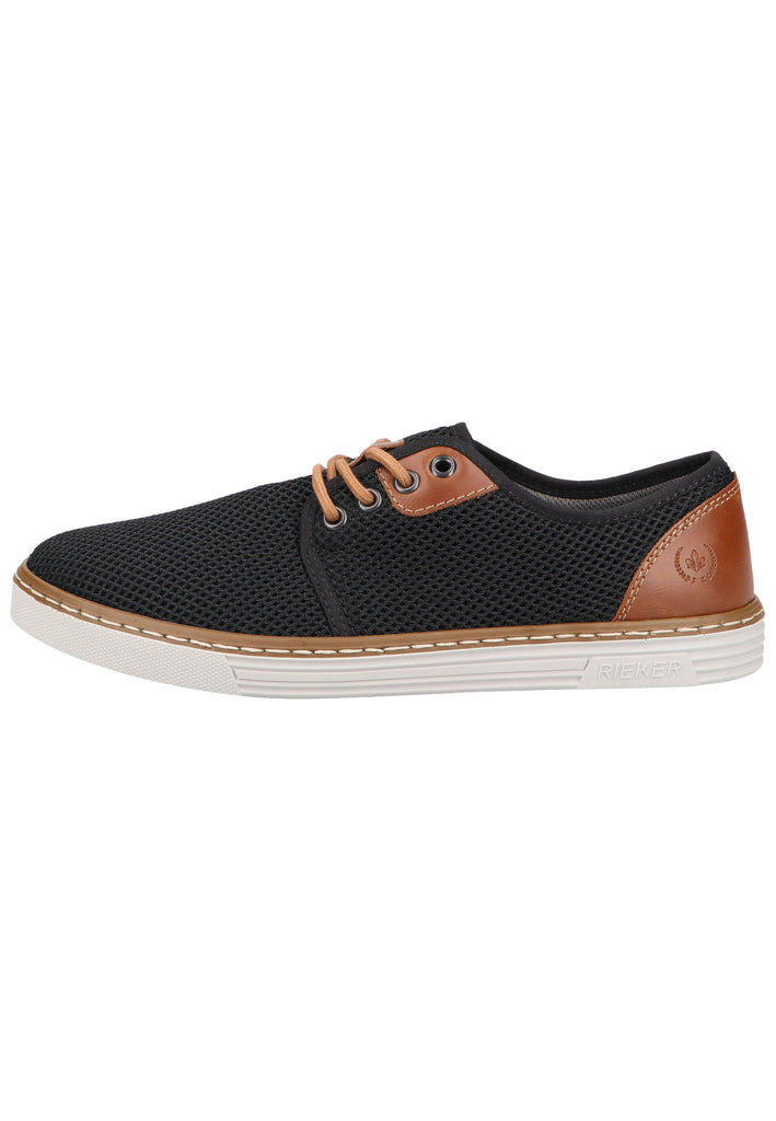 Rieker Sneaker Lederimitat/Textil Schwarz/Braun - surf4shoes