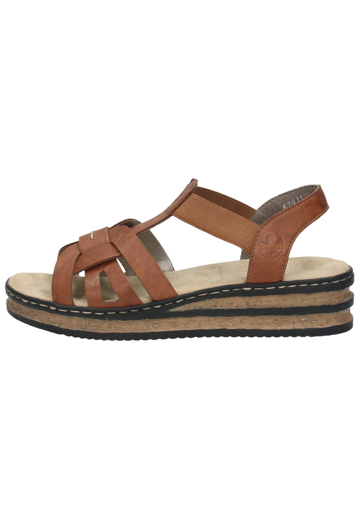 Rieker Sandalen Synthetik Dunkelbraun - surf4shoes